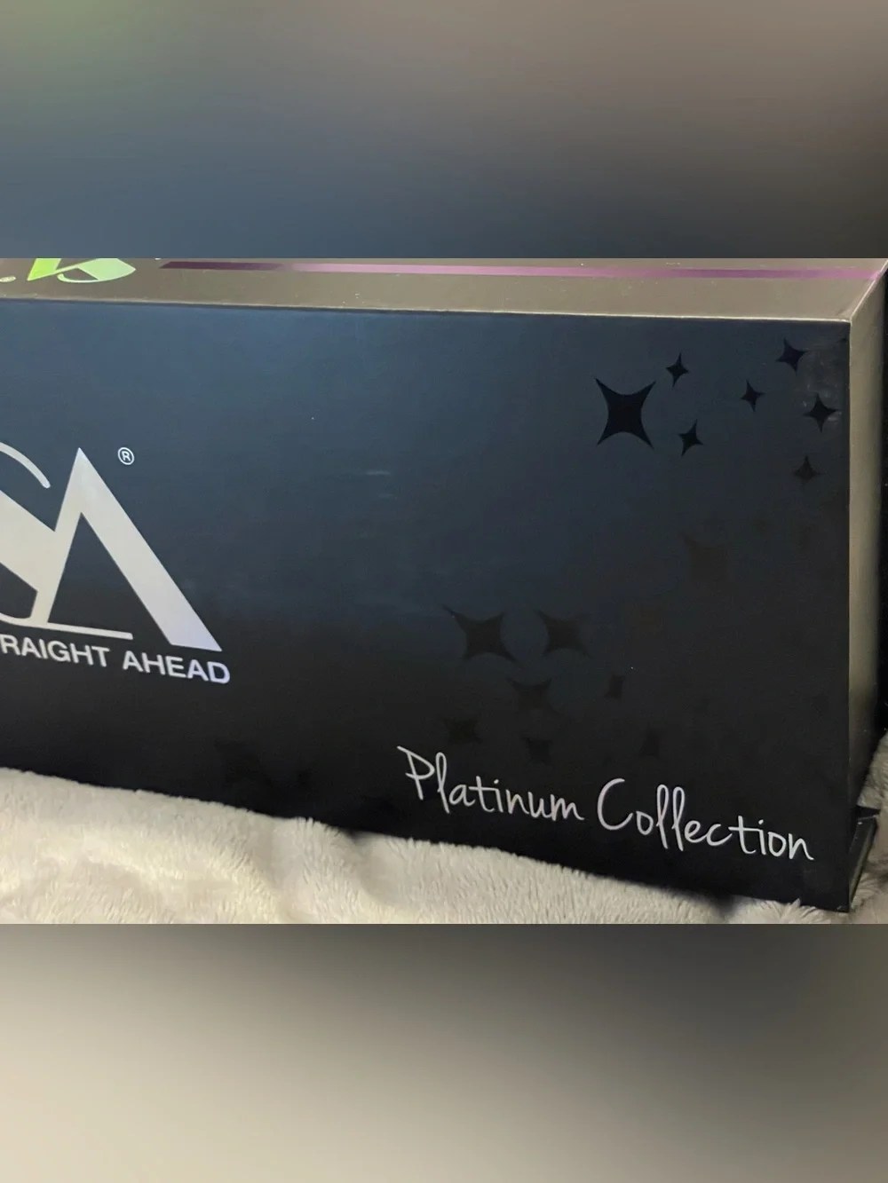 Straight Ahead Purple Straightener Ceramic Brush Platinum Collection